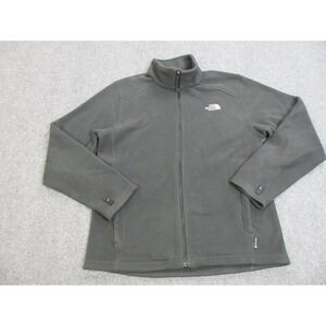 The North Face Jacket Mens Medium Gray Fleece Full Zip FlashDry Zip Pockets‎